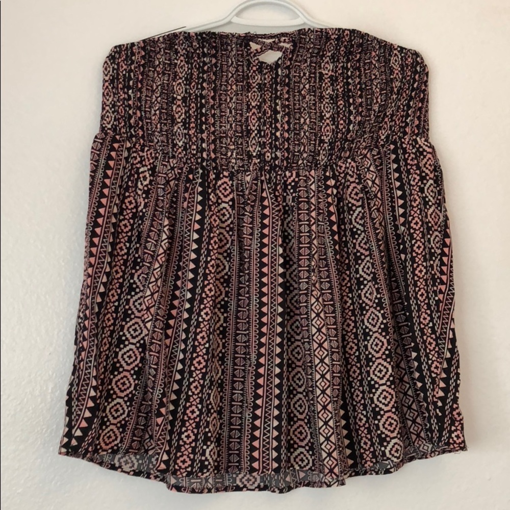 Torrid Geo print smocked tube top